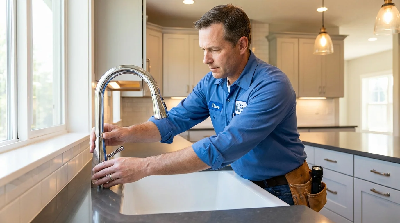 Kitchen faucet installation by Johns Plumbing LLC in Austin